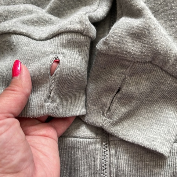 Bebe Gray Zip-Up Hoodie. XL - Picture 9 of 10